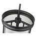 carnaby matte black 3 light pendant with ribbed glass shade
