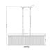 carnaby matte black 10 light linear chandelier with ribbed glass shade