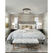 carnaby matte black 4 light flushmount with ribbed glass shade