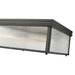carnaby matte black 4 light square flushmount with ribbed glass shade