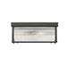carnaby matte black 4 light square flushmount with ribbed glass shade