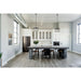 carnaby matte black 5 light pendant with ribbed glass shade