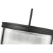 carnaby matte black 5 light pendant with ribbed glass shade