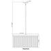 carnaby matte black 6 light pendant with ribbed glass shade