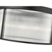 carnaby matte black 6 light pendant with ribbed glass shade