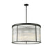 carnaby matte black 9 light pendant with ribbed glass shade