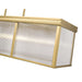 carnaby modern gold 10 light linear chandelier with ribbed glass shade