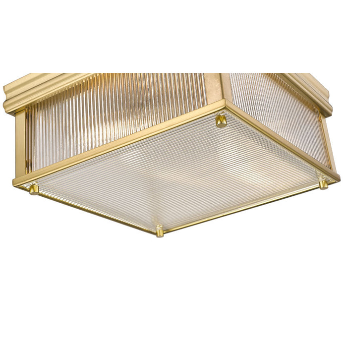 Carnaby Modern Gold 2 Light Square Flushmount Z-Lite 7504FS13-MGLD | theLightShop