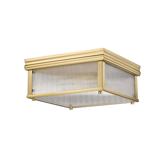 Carnaby Modern Gold 2 Light Square Flushmount Z-Lite 7504FS13-MGLD | theLightShop