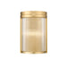 carnaby modern gold 2 light wall sconce with ribbed glass shade
