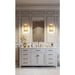 carnaby modern gold 2 light wall sconce with ribbed glass shade