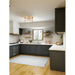 carnaby modern gold 4 light flushmount with ribbed glass shade