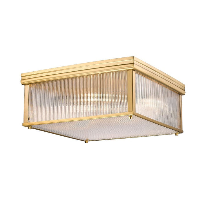 Carnaby Modern Gold 4 Light Square Flushmount Z-Lite 7504FS18-MGLD | theLightShop