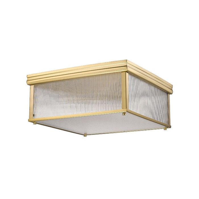 Carnaby Modern Gold 4 Light Square Flushmount Z-Lite 7504FS18-MGLD | theLightShop