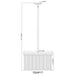 carnaby modern gold 5 light pendant with ribbed glass shade