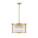 carnaby modern gold 5 light pendant with ribbed glass shade