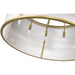 carnaby modern gold 9 light pendant with ribbed glass shade