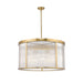 carnaby modern gold 9 light pendant with ribbed glass shade