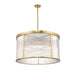 carnaby modern gold 9 light pendant with ribbed glass shade