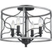 Carra White Wash Weathered Zinc LED Semi-Flush Mount - Semi-Flushmounts