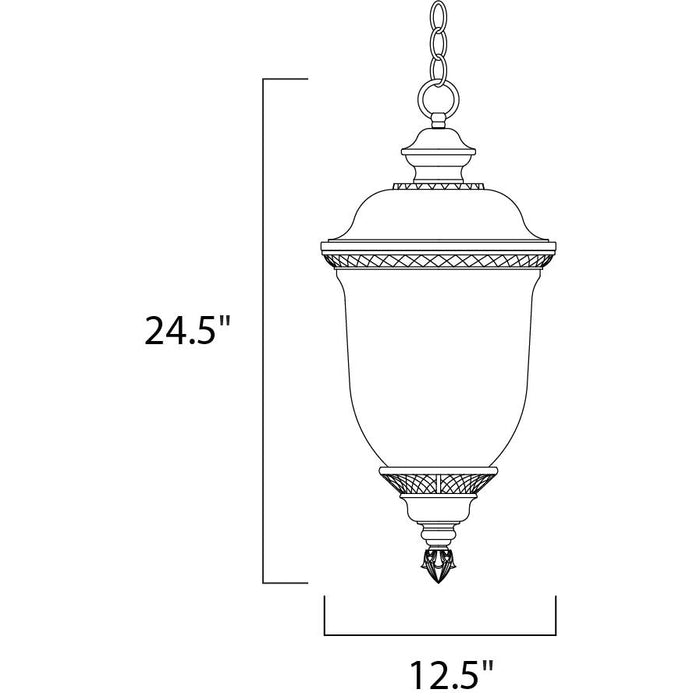 Carriage House DC Oriental Bronze Outdoor Hanging Lantern - Outdoor Hanging Lantern