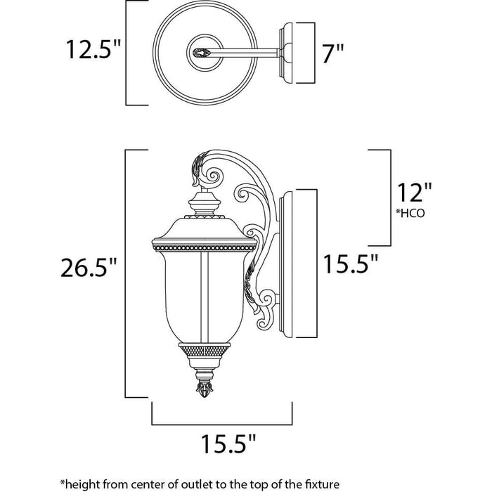 Carriage House DC Oriental Bronze Outdoor Wall Mount - Outdoor Wall Mount