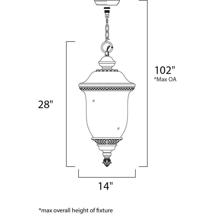 Carriage House VX Oriental Bronze Outdoor Hanging Lantern - Outdoor Hanging Lantern