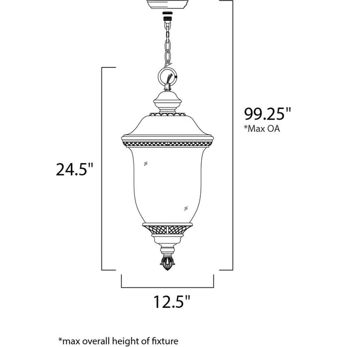 Carriage House VX Oriental Bronze Outdoor Hanging Lantern - Outdoor Hanging Lantern