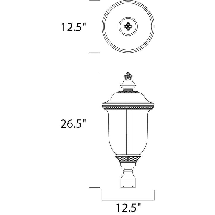 Carriage House VX Oriental Bronze Outdoor Pole/Post Mount - Outdoor Pole/Post Mount