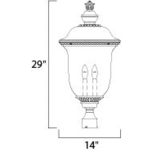 Carriage House VX Oriental Bronze Outdoor Pole/Post Mount - Outdoor Pole/Post Mount