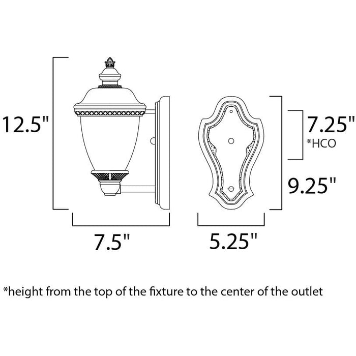 Carriage House VX Oriental Bronze Outdoor Wall Mount - Outdoor Wall Mount