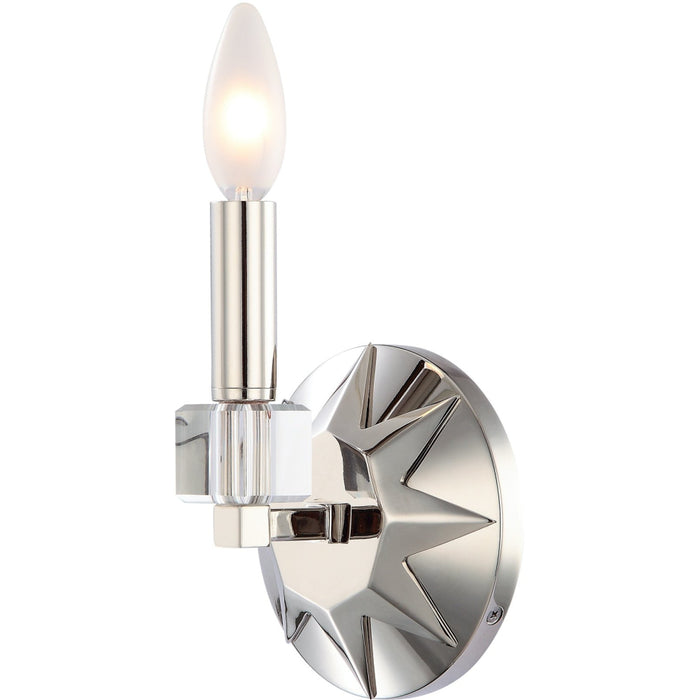 Carson Polished Nickel 1 Light Sconce - Wall Sconce