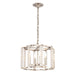 Carson Polished Nickel 4 Light Chandelier Convertible - Chandeliers