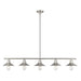 Casa Brushed Nickel 5 Light Island Billiard Pendant 613-5L-BN - Island/Billiard