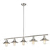 Casa Brushed Nickel 5 Light Island Billiard Pendant 613-5L-BN - Island/Billiard