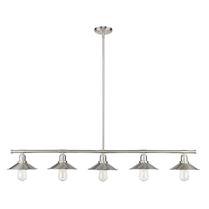 Casa Brushed Nickel 5 Light Island Billiard Pendant 613-5L-BN | theLightShop