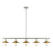 Casa Brushed Nickel 5 Light Island Billiard Pendant 613-5L-BN+FB | theLightShop