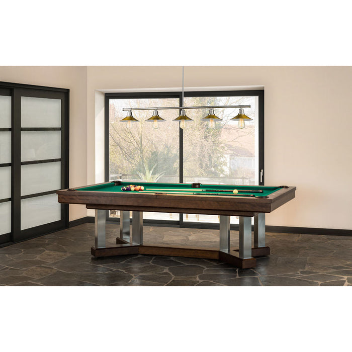 Casa Brushed Nickel 5 Light Island Billiard Pendant 613-5L-BN + FB - Island/Billiard