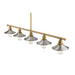 Casa Factory Brass 5 Light Island Billiard Pendant 613-5L-FB + BN - Island/Billiard