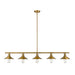 Casa Factory Brass 5 Light Island Billiard Pendant 613-5L-FB - Island/Billiard