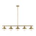 Casa Factory Brass 5 Light Island Billiard Pendant 613-5L-FB | theLightShop