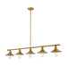 Casa Factory Brass 5 Light Island Billiard Pendant 613-5L-FB - Island/Billiard