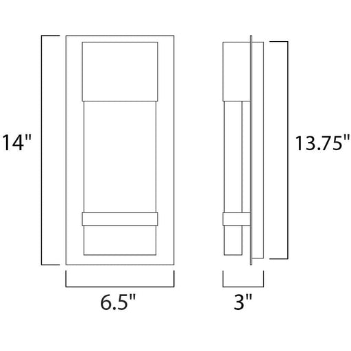 Cascade Black LED Outdoor Wall Mount - Outdoor Wall Mount