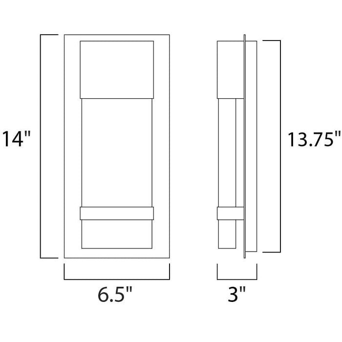 Cascade Black LED Outdoor Wall Mount - Outdoor Wall Mount