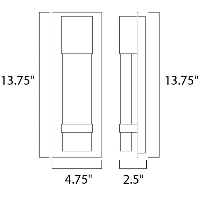 Cascade Black LED Outdoor Wall Mount - Outdoor Wall Mount