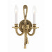 Cast Brass 2 Light Olde Brass Wall Mount - Wall Sconces