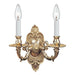 Cast Brass 2 Light Polished Brass Wall Mount - Wall Sconce