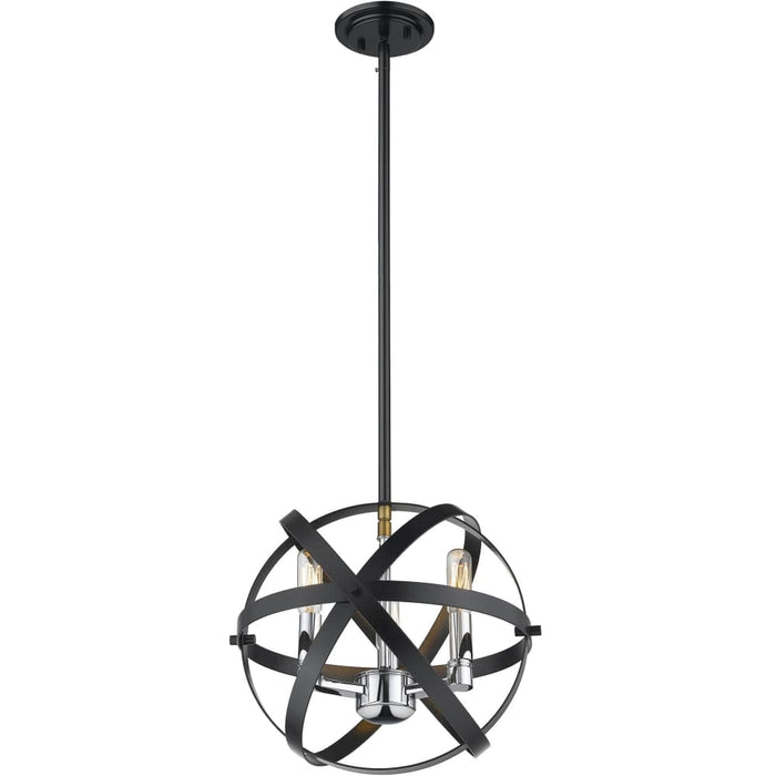 Cavallo Hammered Black Chrome Pendant - Pendants
