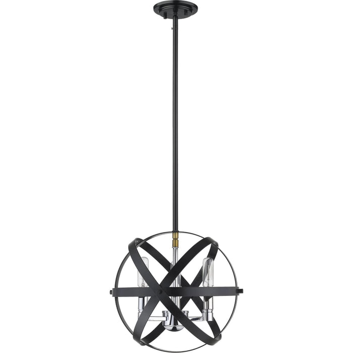 Cavallo Hammered Black Chrome Pendant - Pendants