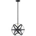 Cavallo Hammered Black Chrome Pendant - Pendants